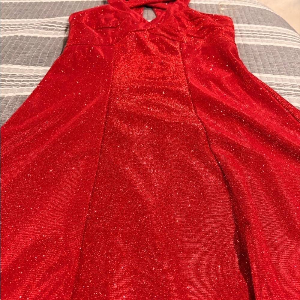 NWOT Honey and Rosie Red Sparkle Juniors Small Dress - Picture 2 of 7